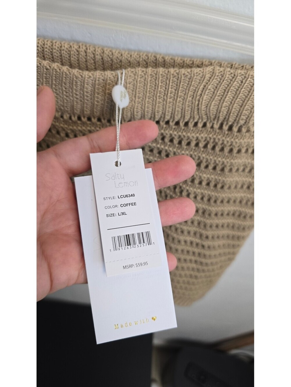 Salty Lemon Crochet Top Skirt Set L/XL NWT $119 MSRP - Picture 4 of 8